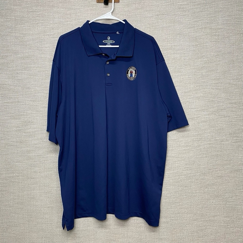 Pinehurst No 2 Putterboy Performance Polo 3XL Mens 2014 US Open Navy - Picture 2 of 9